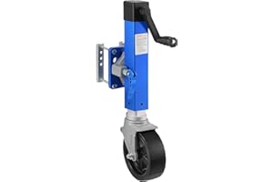 VEVOR Anhängerheber mit Rad, 725kg Anhängerstütze, Drehgelenk-Bootsanhängerheber PP-Einzelrad, 254 mm Hub, anschraubbarer Reiseanhänger mit Griff für Wohnmobil, Boot, Pferdeanhänger, Nutzanhänger