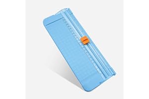 SINZAU Paper Cutter A5, Small Portable Paper Cutter, with handguard Designer, Blue
