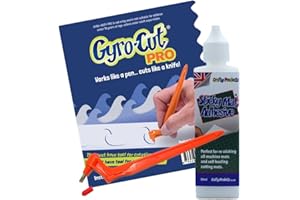 Gyro-Cut Genuine PRO Starter Set - Cutting Tool with Sticky Mat Adhesive - Rotating Standard Cut Paper Blade - Stencil Making and Scrapbooking - Compatible with CRICUT