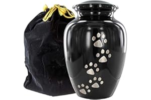 Trupoint Memorials | Urnes décoratives pour Cendres d'animaux | Petites | Animaux jusqu'à 7 kg (Noir)