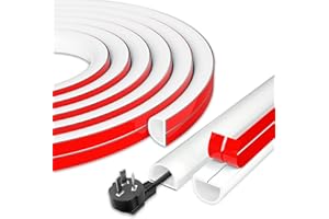 FOGARI Canalina Passacavi Adesiva, Passacavo In Pvc Morbido Canaline Fili Elettrici, protezione per cavi per ufficio, concerti, ecc., protezione per cavi e prevenzione di inciampi