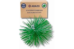 ABAZO Schornsteinbesen Aus Kunststoff Kaminbesen Plewa Keramik Edelstahl Rohr Rußbesen Kaminbürste Edelstahlkamin Kaminreiniger (150mm)