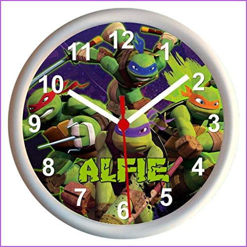 Personalised TEENAGE MUTANT NINJA TURTLES Wall Clock - An Ideal Gift