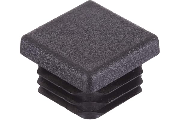 16 Pièces - Toutes les Tailles - Bouchons Embouts Carrés Nervurés Pour Pieds Tubulaires De Meubles, Tables & Chaises (25mm, Noir) par Lifeswonderful