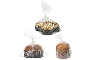 Ducomi 10 Transparente Lebensmittelumschläge zum Verpacken von Colomba, Panettone und Pandoro bis 1 kg - Beutel zum Verpacken von Weihnachtsgeschenken (10 Umschläge + 10 Verschlüsse)