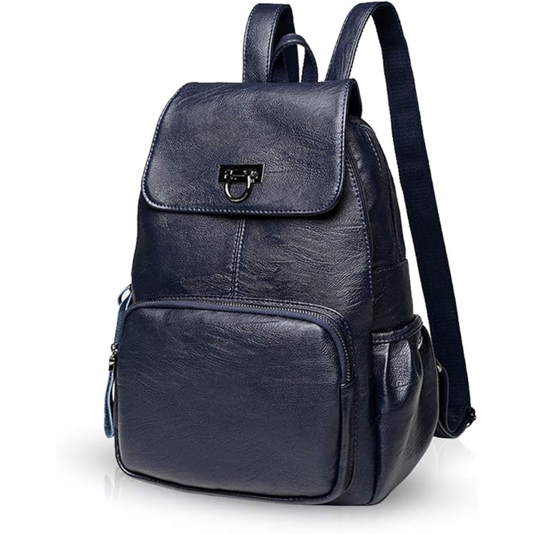 Sac à Dos Femme Cuir Étanche Monitika - Sac Bandoulière Mode Noir 30x14x33cm