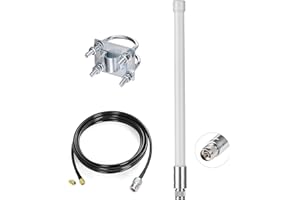 SUPAERIAL Weatherproof 868mhz LoRa Gateway 8dBi Antenna 858mhz-878mhz Omni-Directional Glass Fiber LoRaWan Antenna with 5M/16.4FT Cable for Bobcat RAK Helium Hotspot HNT Miner