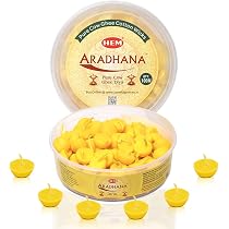 Buy Hem Aradhna Pure Cow Ghee Diya with Batti Pack of 100 Diyas ...