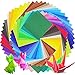 Produktbild JUSLIN 300 Blätter 50-Farben Einseitige Origami Papier, 6 Inch Quadrat Origami Papier für DIY Handwerk