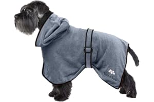 Bella & Balu Peignoir pour Chien en Microfibre – Peignoir pour Chien Absorbant pour séchage après baignade, Bain ou Sortie sous la Pluie (M | Bleu), Culotte chiennes chaleurs