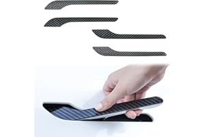 AOTOYOU Tesla Model Y / 3 Zubehör Außen Accessories Auto Türgriff Schutz Abdeckung Schutzfolie Carbon Folie Außentürgriffe Lackschutzfolie Selbtklebende Lackschutz (4 Stück)