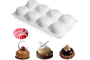 OCPO Kitchen Moule à Muffins, Moule à Savon 8 Cavités, Moule en Silicone 3D en Forme de Pierre pour la Cuisson de Mousses, Gâteaux, Desserts Français, Pâtisserie, Pudding au Chocolat Cupcakes