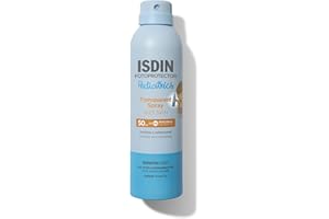 Fotoprotector ISDIN Pediatrics Transparent spray Wet Skin SPF 50 - Protector solar corporal para niños, invisible, ligero, para piel mojada, 250 ml