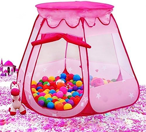 Kunmuzi Children Play Tent Ball Pit Hexagonal Foldable Castle Playhouse Pop Up House Tents For Kids (Ball Not Included)