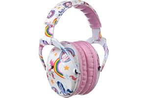 PROTEAR Protections auditives SNR 28 dB pour enfants - Casque Anti Bruit Enfant idéale pour les enfants sous les feux d'artifice,les événements sportifs et les environnements bruyants(Rose,Unicorn)