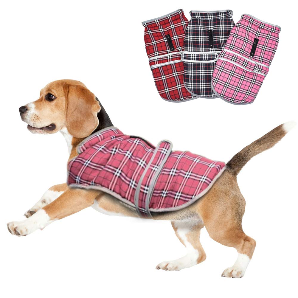 winter dog coat with harness hole