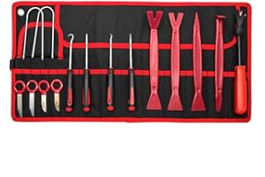 BeiLan 15 Piezas Herramientas de desmontaje/instalación para Radio Coche DVD navegador GPS, Herramienta de desbloqueo para retirar el reemplazo de reparación de automóviles