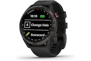 GARMIN S42 GPS DE Golf, Adultos Unisex, Carbon Gray/Black, 43,4 x 43,4 x 11,7 mm