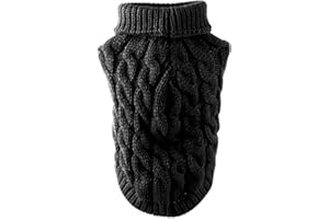 Ponacat Dog Sweater, Rollkragenpullover Aus Weicher Strickwolle, Winterstrickhäkelpullover Für Kleine, Mittelgroße Hunde