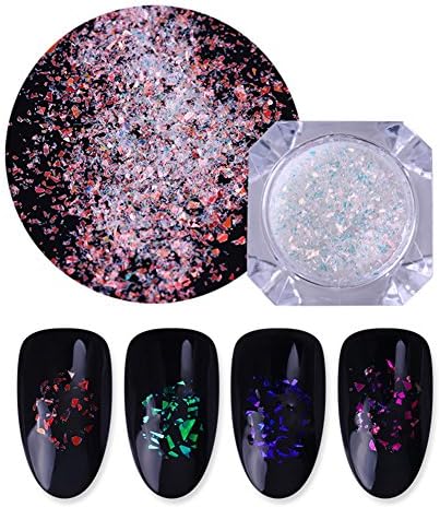 NicoleDiary 1g Shinning Nail Glitter Powder Mixing Shapes Makeup Art DIY Chrome Pigment #423