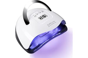 NEFLSI Lampara LED Uñas 220W Secador de Uñas Profesional LED UV Lampara Secadora de Uñas con Accesorios,Sensor Automatico, 4 Temporizadores,Sensor Inteligente,Portátil Manicura/Pedicura Salón de Uñas
