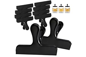 Wilhelm Sell® 10x clips de sellado - clips de sellado de acero inoxidable para bolsas y bolsas de alimentos - abrazaderas de sellado - clips de bolsas para cerrar y mantener frescos