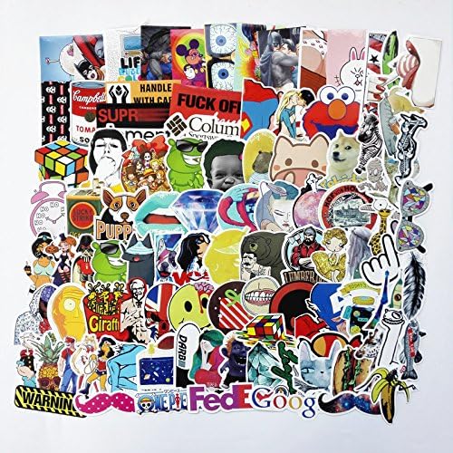 [100-Pack] Lanseed Laptop Graffiti Stickers Decals Bumper Sticker for Car Motorcycle Bicycle Skateboard Macbook Luggage Window, Serie-C