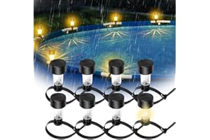 ZOYDP 8 Pezzi Luci Piscina Fuori Terra, Luci per Piscina, Luce Piscina Fuori Terra, Impermeabilità IP44 per Fontana Esterna, Giardino, Piscina, Laghetto, Illuminazione Paesaggistica