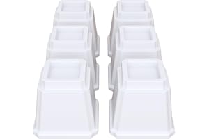 Lutown-Teen Bed Risers 5 inch Heavy Duty Furniture Risers for Sofas, Chair Risers Sofa Risers Table Risers Set of 6 Pack, White