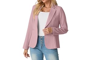 GRECERELLE Womens Blazer Suit Long Sleeve Ladies Jackets Casual Elegant Work Office Blazers Work,Wedding with Buttons Pockets for Women UK 8-20