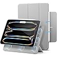 ESR for iPad Pro 13 Inch Case M4(2024), Powerful Magnetic Attachment, Slim Trifold Stand Case, Supports Pencil Pro and Pencil(USB-C), Auto Wake/Sleep, Durable Protection, Rebound Series, Grey