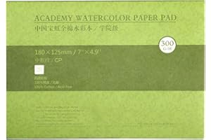 MEEDEN Carta per acquerello: 20 fogli 300 g/m² Cotone medio Blocco di pittura ad acquerello senza acidi A6 Carta acrilica per pittura a olio a guazzo ad acquerello, regali per bambini artisti, 5×7"