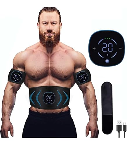 Electrostimulateur Abdominal Ceinture électrostimulation SEVEKO - 6 Modes, 15 Intensités - Pour Abdominaux Et Muscles Electrostimulateur Ceinture Abdominal