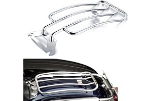 XYZMT Chrome solo säte bagageställ passar för Harley Davidson Touring Road King FLHR Touring 1997–2022 (krom)