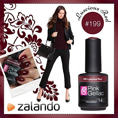 Pink Gellac UV Nagellack 199 Luscious Red. Professionelle Gel Nagellack shellac für mindestens 14 Tage perfekt glänzende Nägel - 5