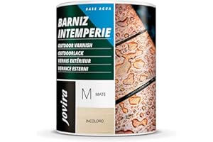 VERNIS EXTÉRIEUR À L'EAU Il décore et embellit tous les types de bois en extérieur. (750 Millilitres, Mat)