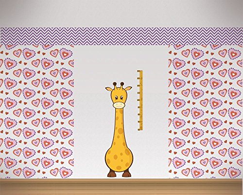 Messlatte Giraffe Wandtattoo Kinderzimmer Metermaß Maßband