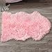 Produktbild CUSHION Künstlich Fell Schaffell Teppiche Faux Lammfell Teppich Fuzzy Pelz Sofa-matten Werfen Stuhl Abdeckung Sitzpolster Weich Plüsch,Pink,60x100cm(24x39inch)