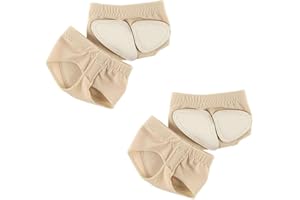 SJBAUTYO 2 Paia uscinetti Metatarsali Danza,Perizoma per Piede da Ballo,Cuscinetto Proteggi Plantare per Danza, Antiscivolo - Cuscinetti Avampiede in Simil Pelle per,Antiscivolo per il Balletto Jazz,M