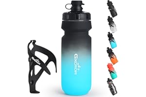 GXCROR Bike Water Bottle Holder with Bottle Combo, Lightweight, Durable & Secure Water Bottle Cage Set, Easy Installation, Fit for Sport Outdoor Cycling, MTB Road