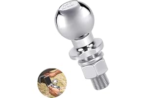 PXRLMYF Trailer Hitch Ball 50mm Heavy Duty Tow Ball with 25mm Threaded Hitch Pin Trailer Ball Car Acessories for Towing Trailers Trucks Tractor