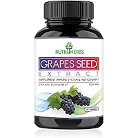Nutriherbs Grapes Seed Extract Support Immune System & Antioxidant Supplement 90 Capsules