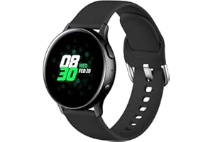 Dirrelo Sport Strap Compatible With Samsung Galaxy Watch Active/Active 2 40mm/44mm, 20mm Waterproof Silicone Replacement for Samsung Galaxy Watch 7/6/5/4 40mm 44mm Strap for Women Men, Multi Colours