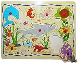 1 BRETT _ Steckpuzzle mit Griffen – “ Tiere / Fahrzeuge oder Früchte “ – aus Holz – großes Holzpuzzle / Einlegepuzzle – Griff Legespiel – Rahmenpuzzle / Kinderpuzzle – Tierpuzzle / Motorikspiel – Motorik – Puzzle – für Kinder / Mädchen Jungen – Kinderpuzzle - 8