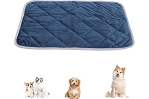 Wsetyy Self Heating Pad for Dogs, 50 x 40 CM Self Heating Pet Pad, Self-Heating Dog Blanket for Dogs, Cats, Guinea Pig (Dark Blue, 50 x 40 CM)