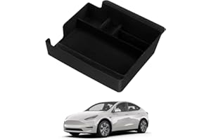 CARERSTEN Zubehör für Tesla Model Y und für Tesla Model 3 2021-2023 Beflockung Mittelkonsole Organizer Armlehnenablage Zubehör Aufbewahrungsbox für die Zentralsteuerung des Autos Mittelkonsole
