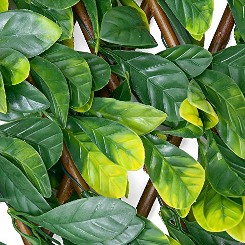 Artificial Leaf Hedge Screening Trellis Privacy Screen Garden Expanding Willow Garden Outdoor