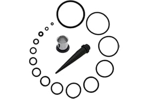 Vault 101 Limited 4X Black Rubber O-Rings Spare O Rings for Tapers, Tunnels, Plugs, Stretchers