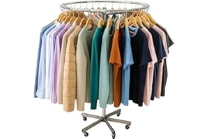 Gerso Portant à anneaux chromé 80 cm de largeur sur pied de hauteur modulable