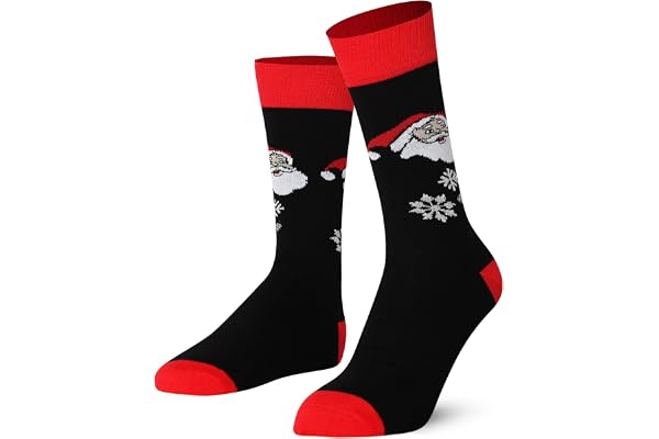 Mysocks Chaussettes de Noël pour homme/femme, coton, bout sans couture, cadeau parfait pour Noël